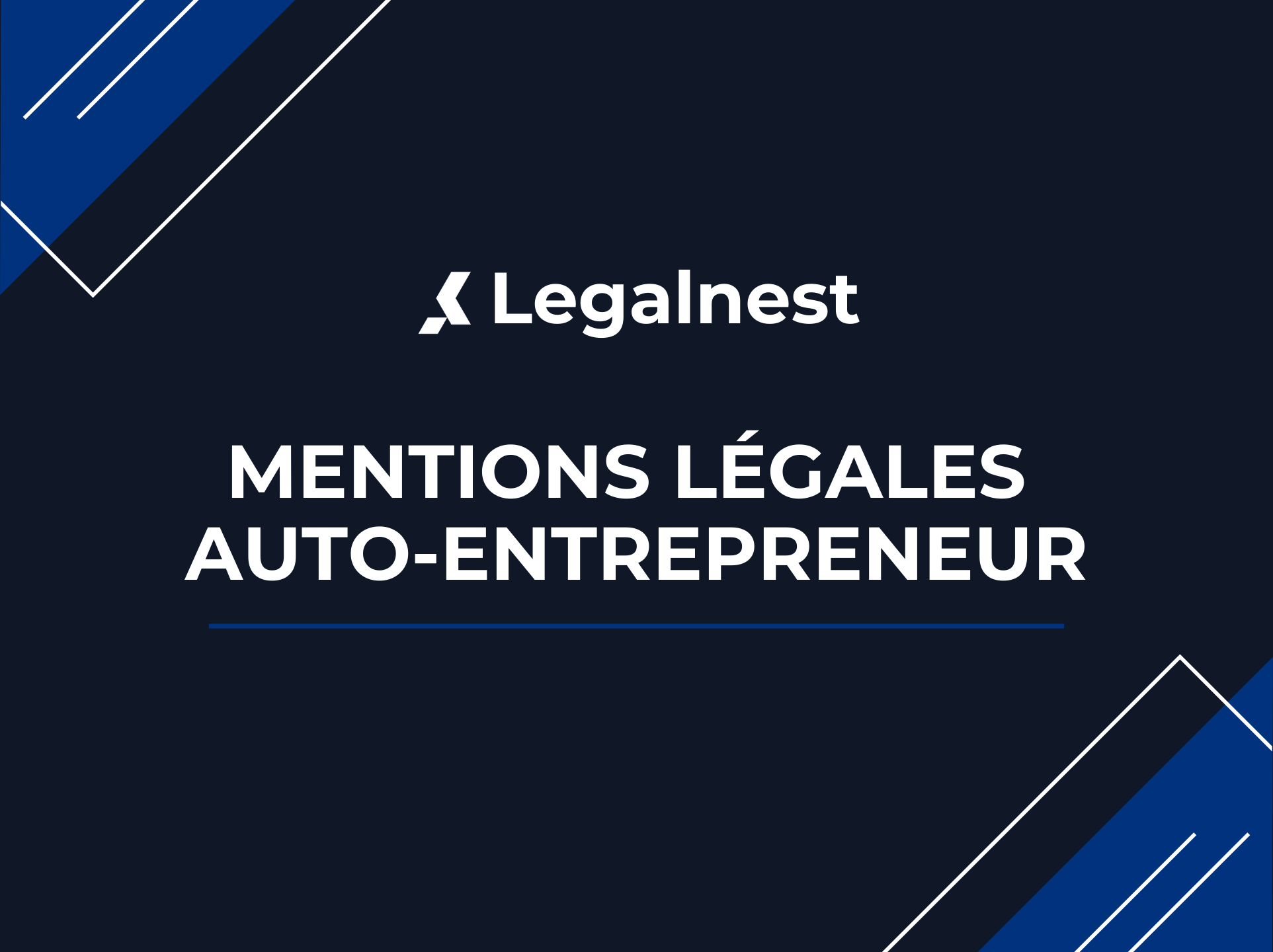 Mentions légales auto-entrepreneur : ce qu’il faut afficher sur son site