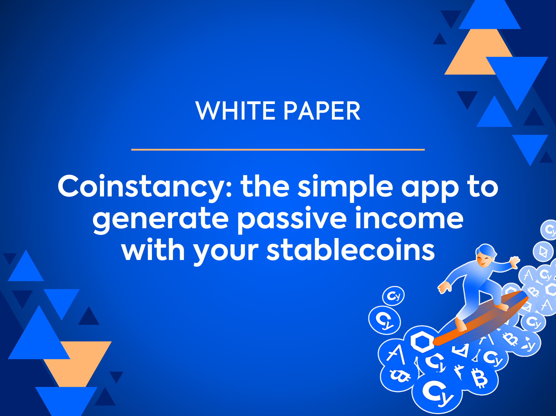 Coinstancy: the simple app to generate passive income with your stablecoins